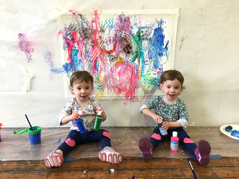Julia & May's 2nd Birthday Art Lesson 2