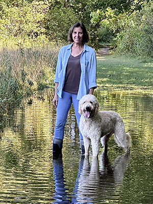 Emily and Goldendoodle Harry Emily and Harry