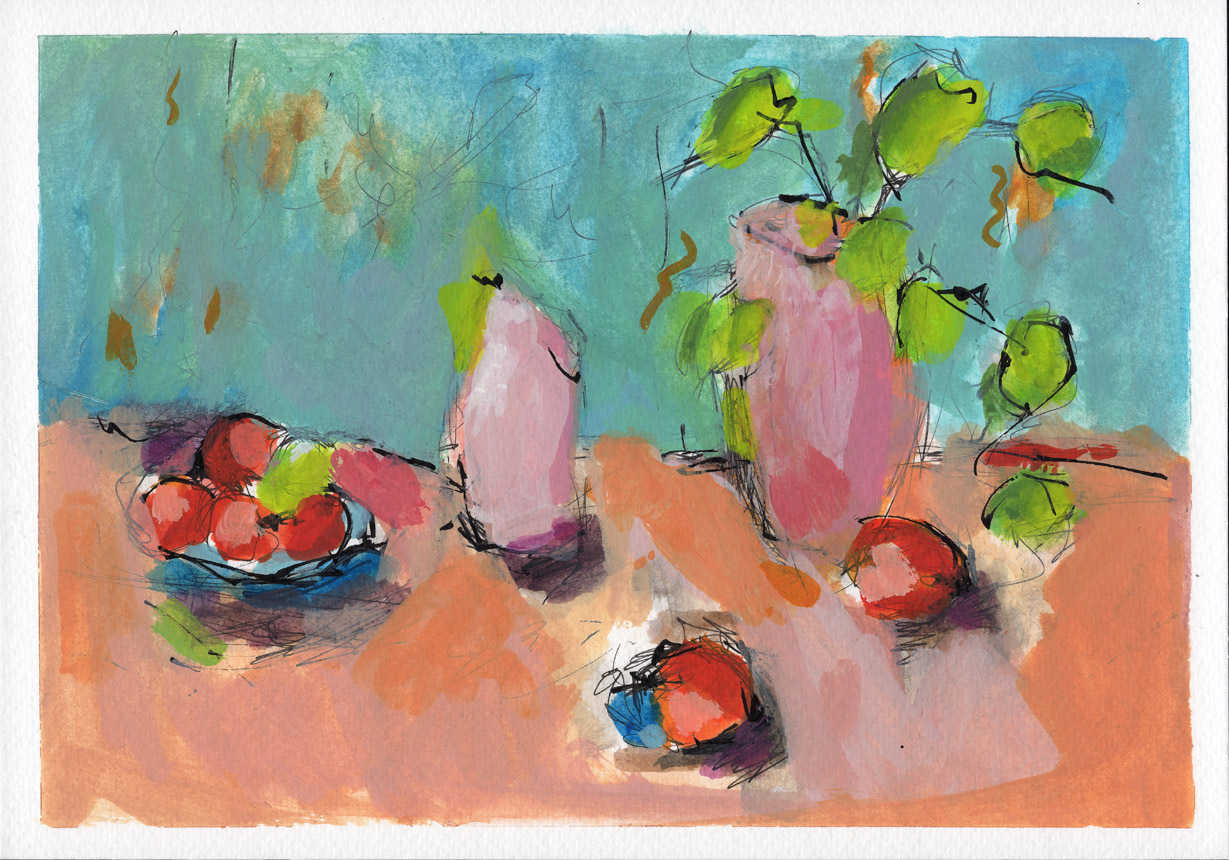 Pastoral Still Life watercolor